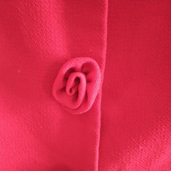 Suit Studio New York True Red Rose Button Blazer Jacket 14 - Picture 4 of 14
